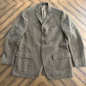 Vintage Polo Lauren Ralph Lauren Blazer Mens 44L Wool Tweed 3 Button Italian